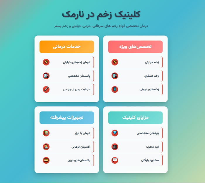 مزایای انتخاب کلینیک زخم در نارمک