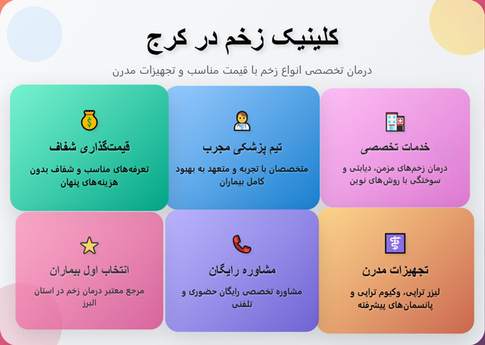 کلینیک زخم در کرج