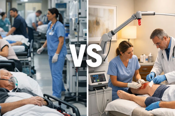 تفاوت-کلینیک-زخم-با-بیمارستان